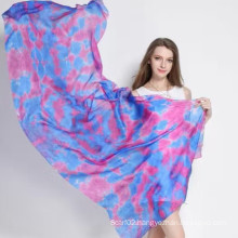 Comfortable and Soft Silk Paj Tie-Dyed Long Scarf